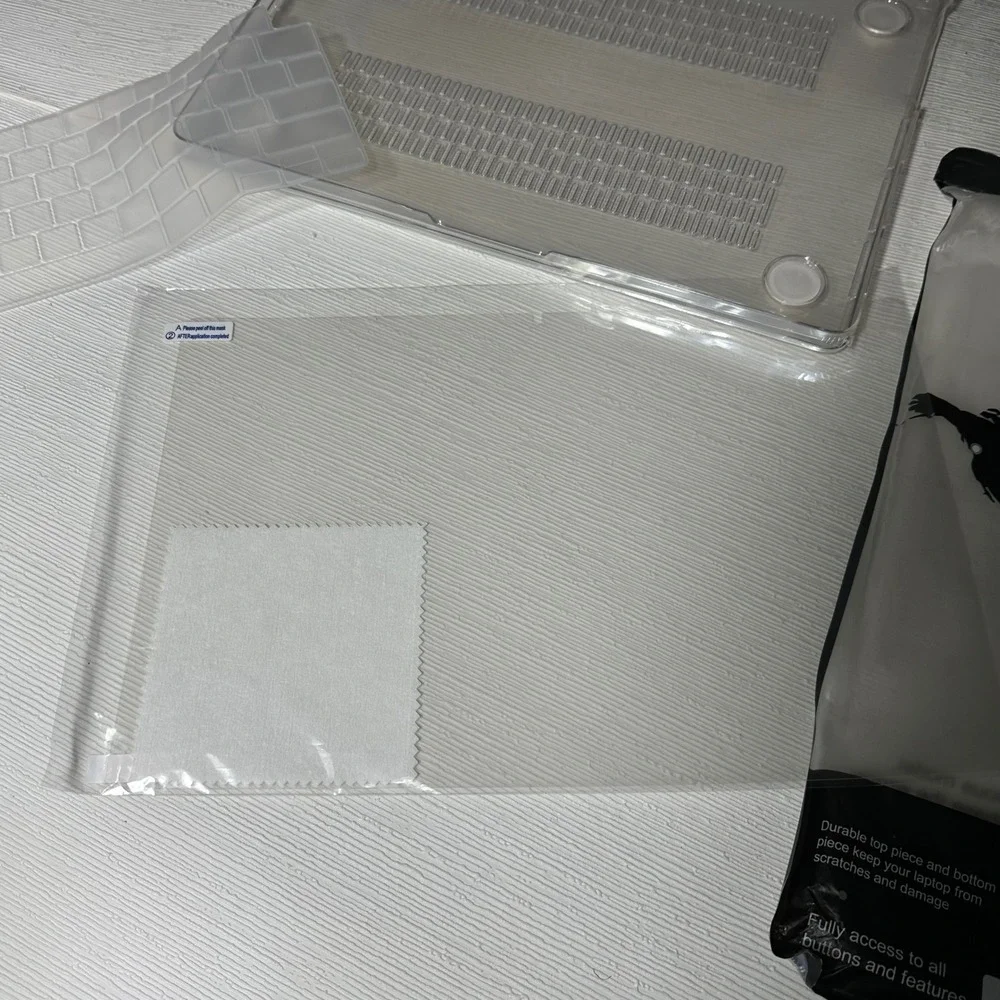 Clear World Globe Sparkle Case for Apple MacBook 13 14 inch Keyboard Cover Bundl